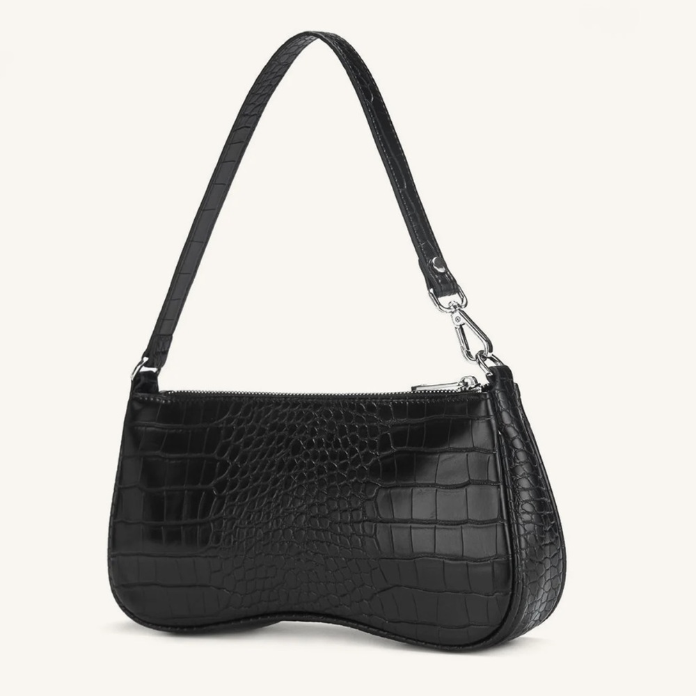 JW Pei Eva Shoulder Bag - Black Croc